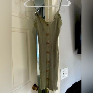 Light green mini dress spaghetti strap